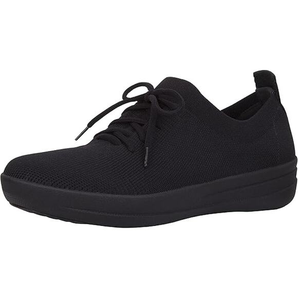 FitFlop F-Sporty Womens Sneaker Black 2 Slip On Uberknit  Fitflop F-Sporty Uberknit Sneaker All Black Women\'s Size US 8.5 New In Box